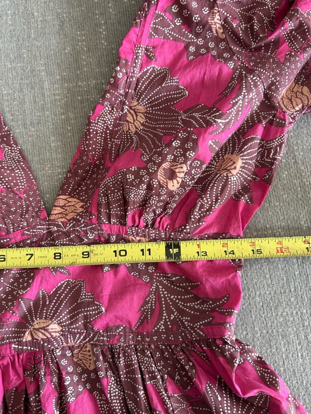 House Of Harlow Floral Boho Prairie Maxi Dress L Pink Brown summer - Picture 13 of 17